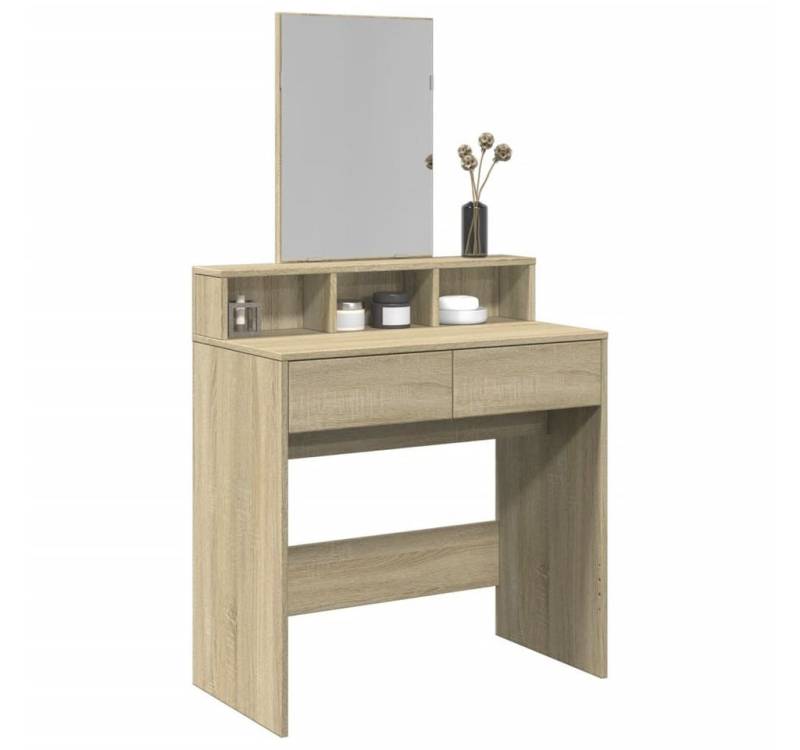 furnicato Schminktisch mit Spiegel Sonoma-Eiche 80x41x144,5 cm (1-St) von furnicato
