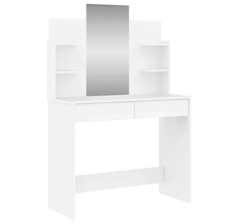 furnicato Schminktisch mit Spiegel Weiß 96x39x142 cm von furnicato
