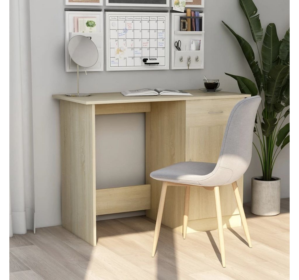 furnicato Schreibtisch Sonoma-Eiche 100x50x76 cm Holzwerkstoff von furnicato