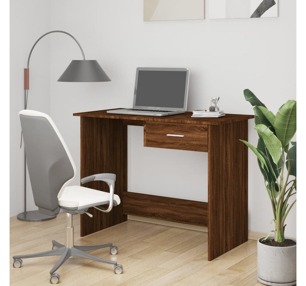 furnicato Schreibtisch Braun Eichen-Optik 100x50x76 cm Holzwerkstoff von furnicato