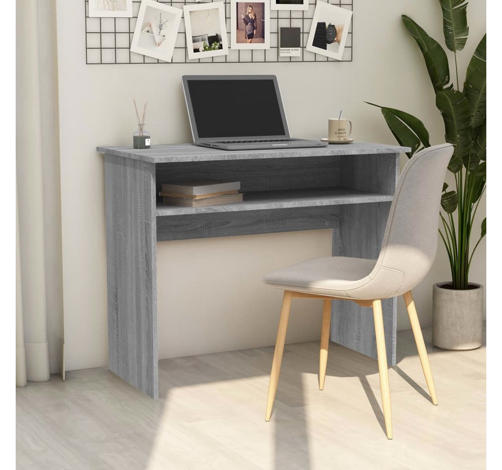 furnicato Schreibtisch Grau Sonoma 90x50x74 cm Holzwerkstoff von furnicato
