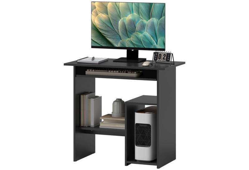furnicato Schreibtisch Computertisch, Schreibtisch, Spanplatte, Metall, 80 x 45 x 75 cm, (1-St) von furnicato
