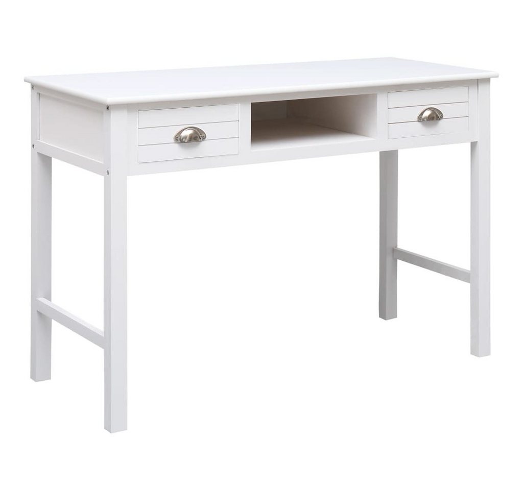 furnicato Schreibtisch Weiß 110×45×76 cm Holz von furnicato
