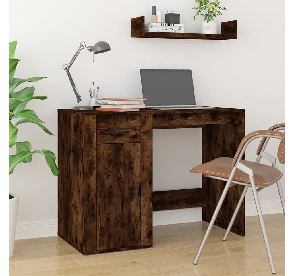 furnicato Schreibtisch Räuchereiche 100x49x75 cm Holzwerkstoff von furnicato