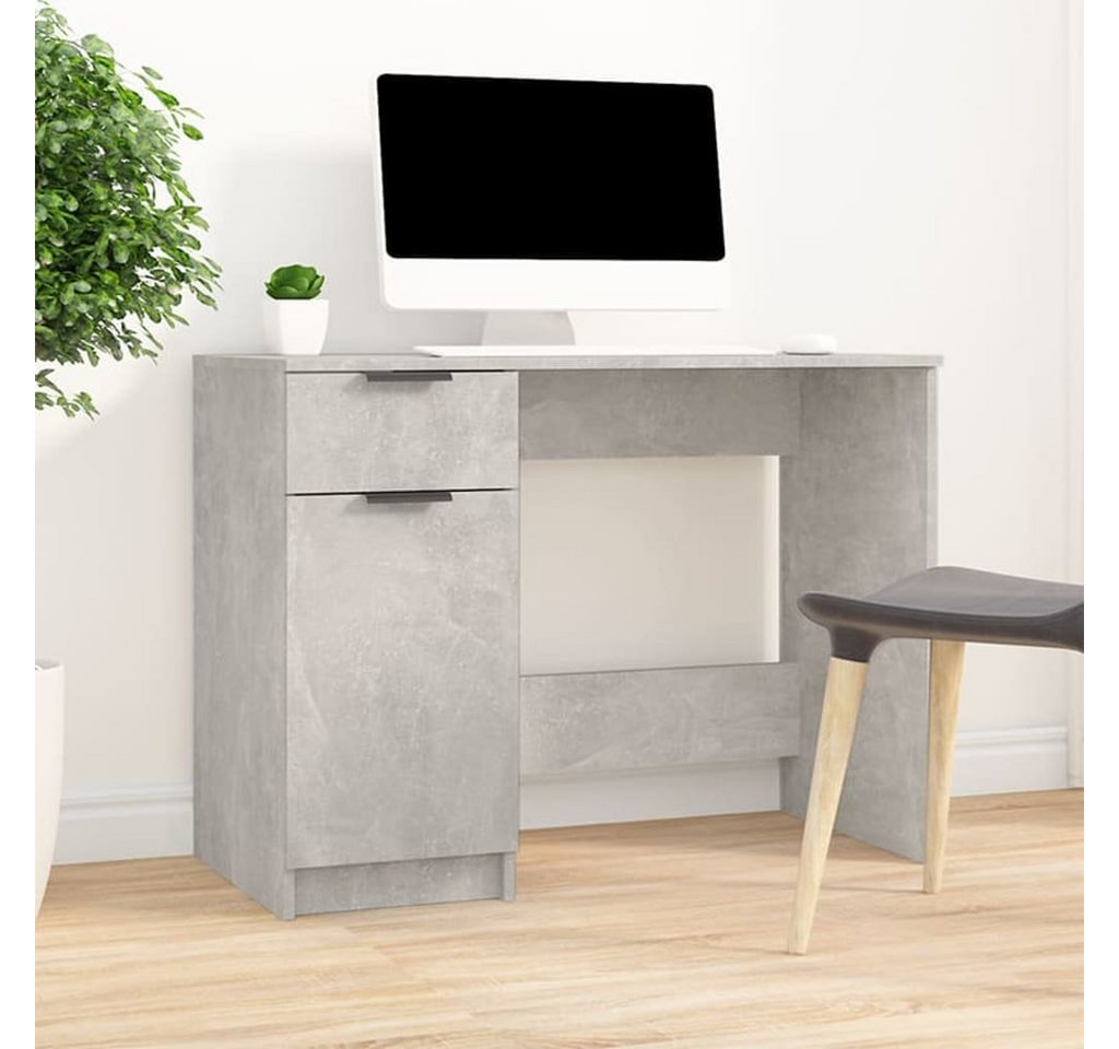 furnicato Schreibtisch Betongrau 100x50x75 cm Holzwerkstoff von furnicato