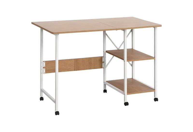 furnicato Schreibtisch Klapptisch Beistelltisch 107x55x76 cm MDF Natur (1-St) von furnicato