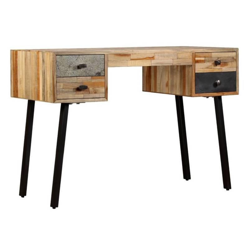 furnicato Schreibtisch Wiederverwertetes Teak Massivholz 110 × 50 × 76 cm von furnicato