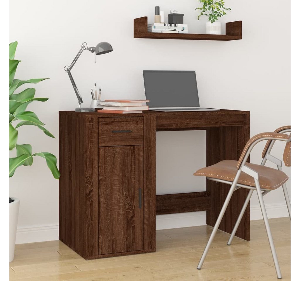 furnicato Schreibtisch Braun Eichen-Optik 100x49x75 cm Holzwerkstoff von furnicato