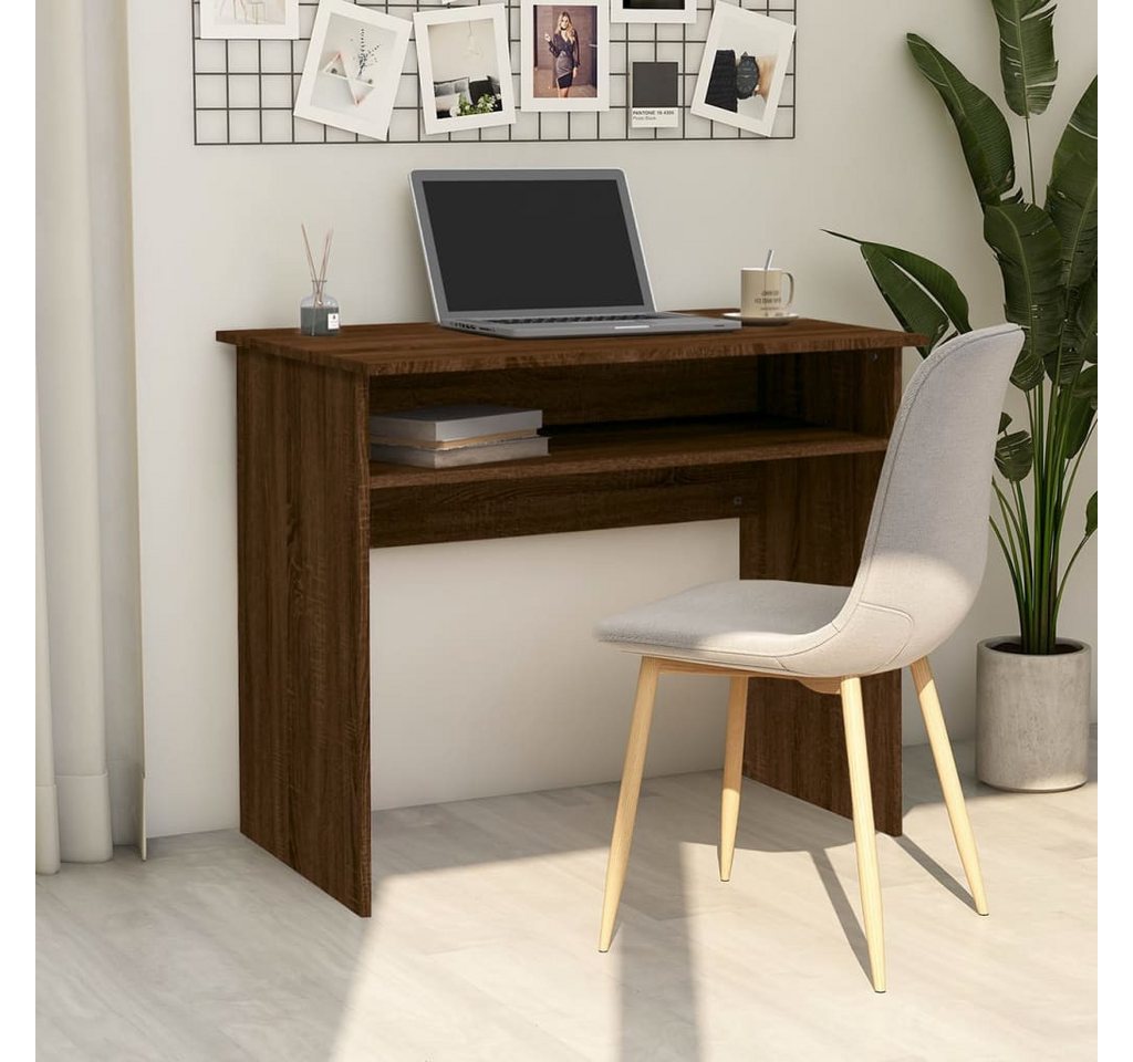 furnicato Schreibtisch Braun Eichen-Optik 90x50x74 cm Holzwerkstoff von furnicato