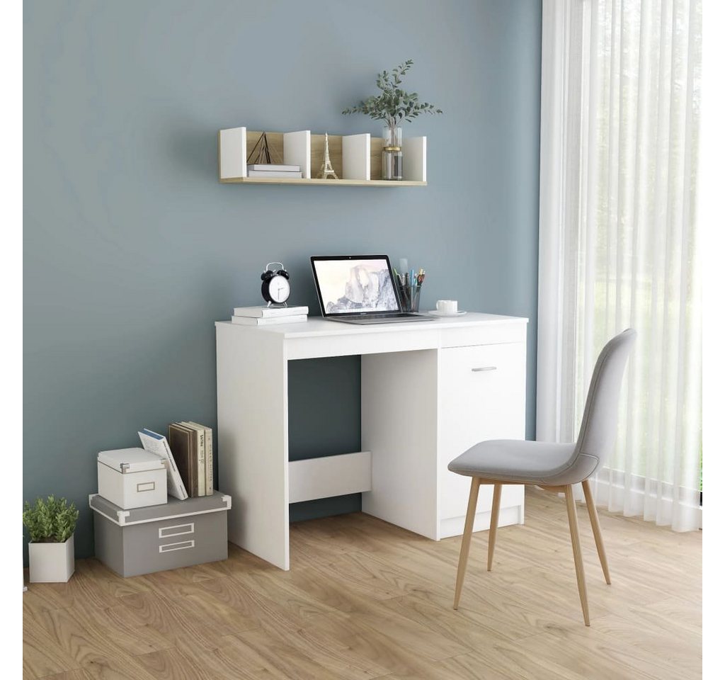 furnicato Schreibtisch Weiß 100×50×76 cm Holzwerkstoff von furnicato