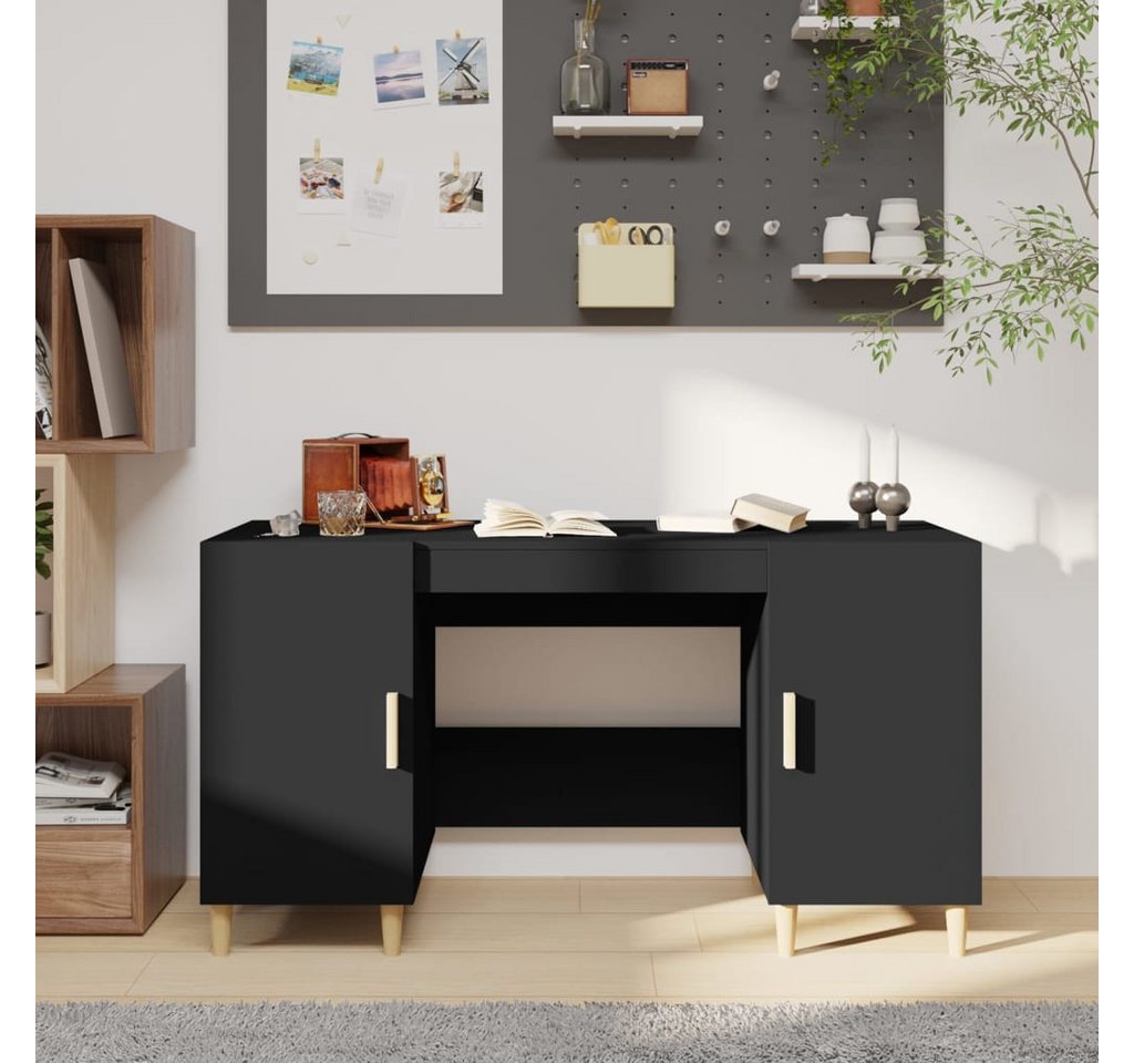 furnicato Schreibtisch Schwarz 140x50x75 cm Holzwerkstoff von furnicato