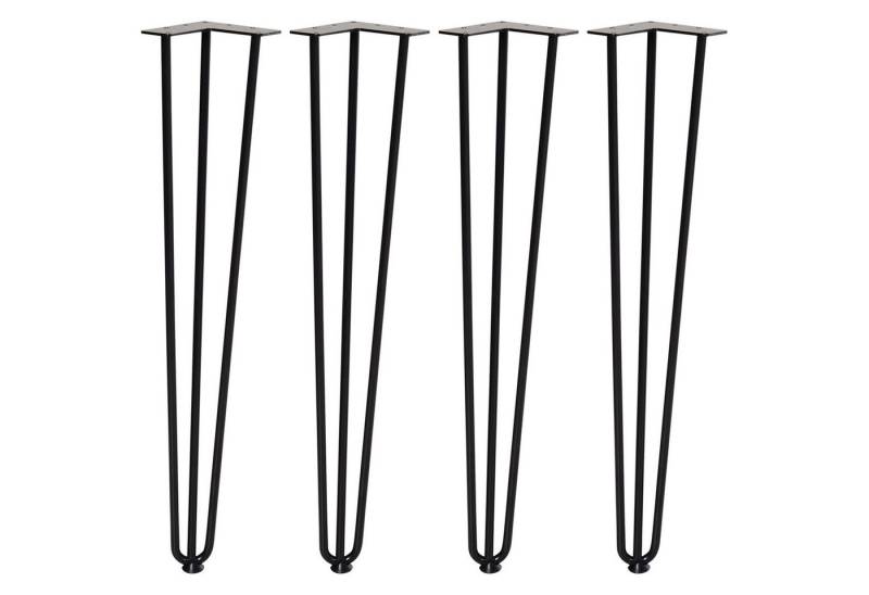 furnicato Schreibtisch Tischbein-Set 4 Stahl-Tischbeine Gabel-Design 40 kg Schwarz (1-St) von furnicato
