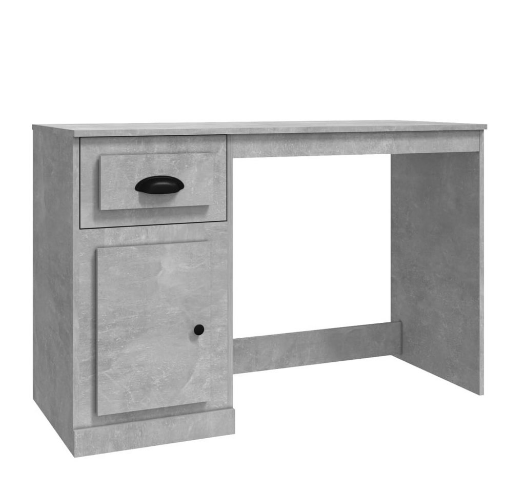 furnicato Schreibtisch mit Schublade Betongrau 115x50x75 cm Holzwerkstoff von furnicato