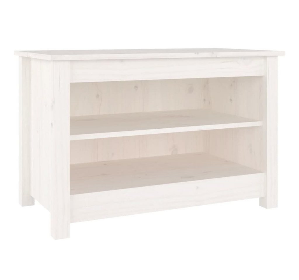 furnicato Schuhbank Weiß 70x38x45,5 cm Massivholz Kiefer (1-St) von furnicato