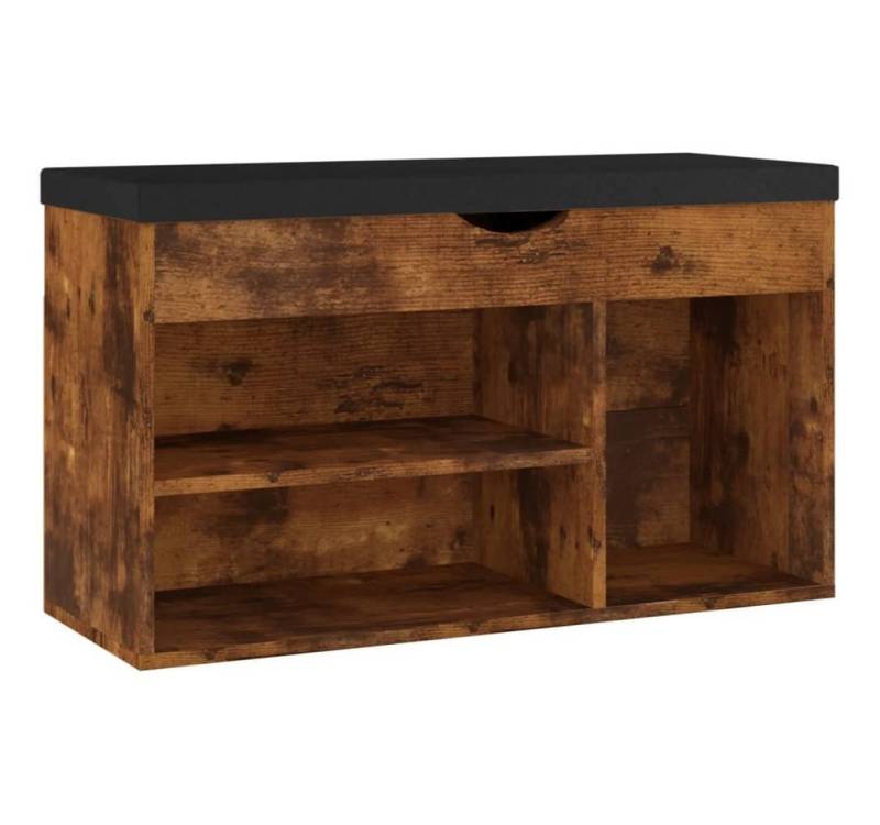 furnicato Schuhregal Schuhbank mit Kissen Räuchereiche 80x30x47 cm Holzwerkstoff, 1-tlg. von furnicato