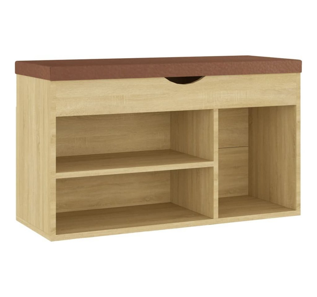 furnicato Schuhregal Schuhbank mit Kissen Sonoma-Eiche 80x30x47 cm Holzwerkstoff, 1-tlg. furnicato Schuhregal Schuhbank mit Kissen Sonoma-Eiche 80x30x47 cm Holzwerkstoff, 1-tlg. von furnicato