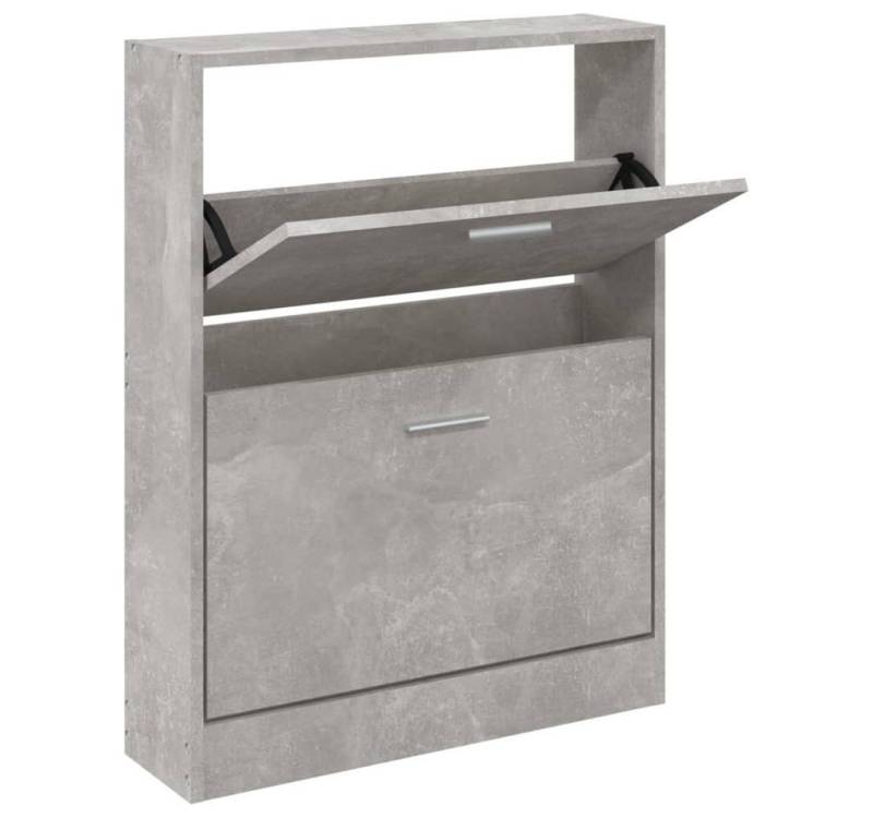 furnicato Schuhregal Schuhschrank Betongrau 59x17x81 cm Holzwerkstoff, 1-tlg. von furnicato