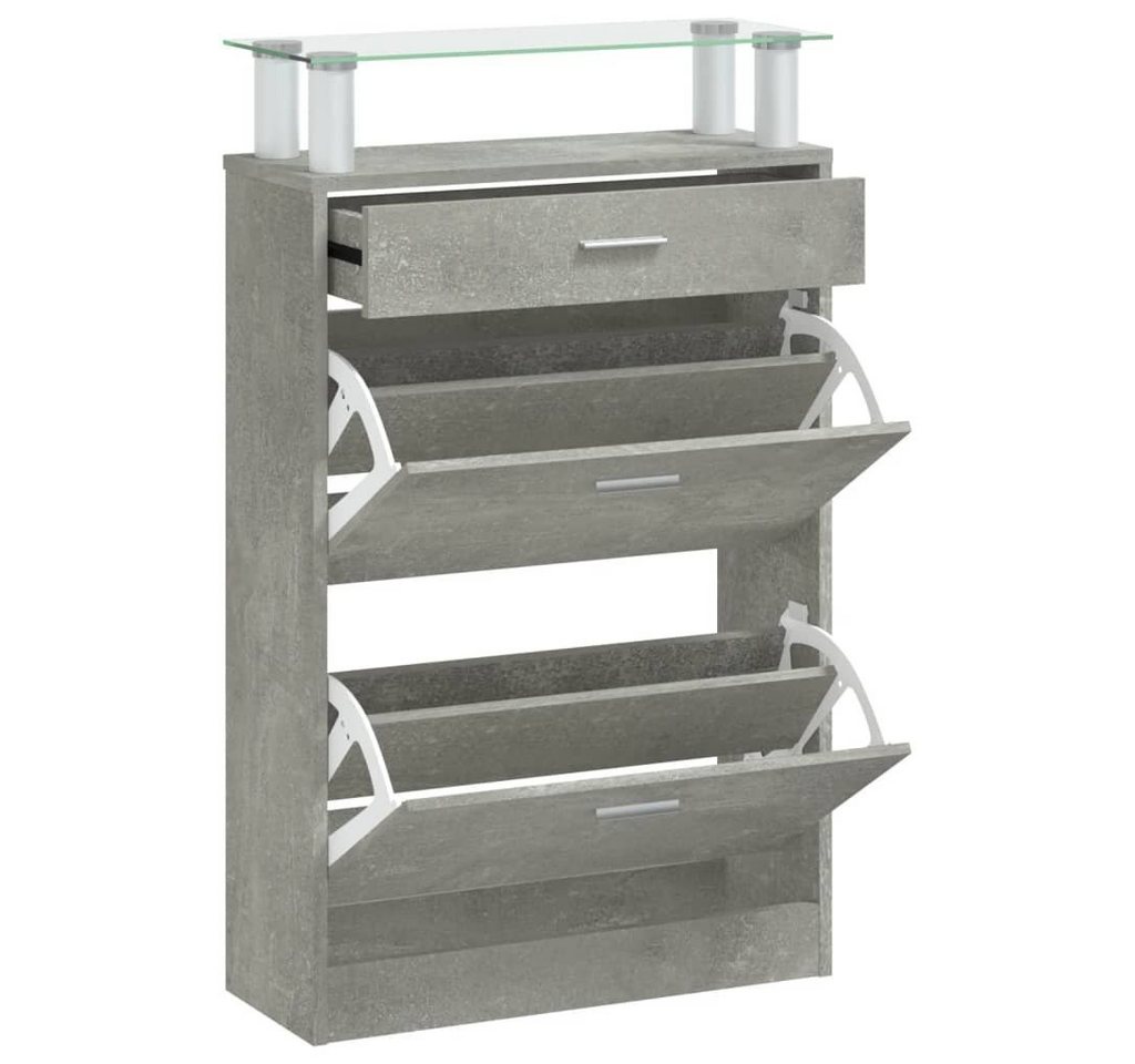 furnicato Schuhregal Schuhschrank Betongrau 63x24x104 cm Holzwerkstoff, 1-tlg. furnicato Schuhregal Schuhschrank Betongrau 63x24x104 cm Holzwerkstoff, 1-tlg. von furnicato