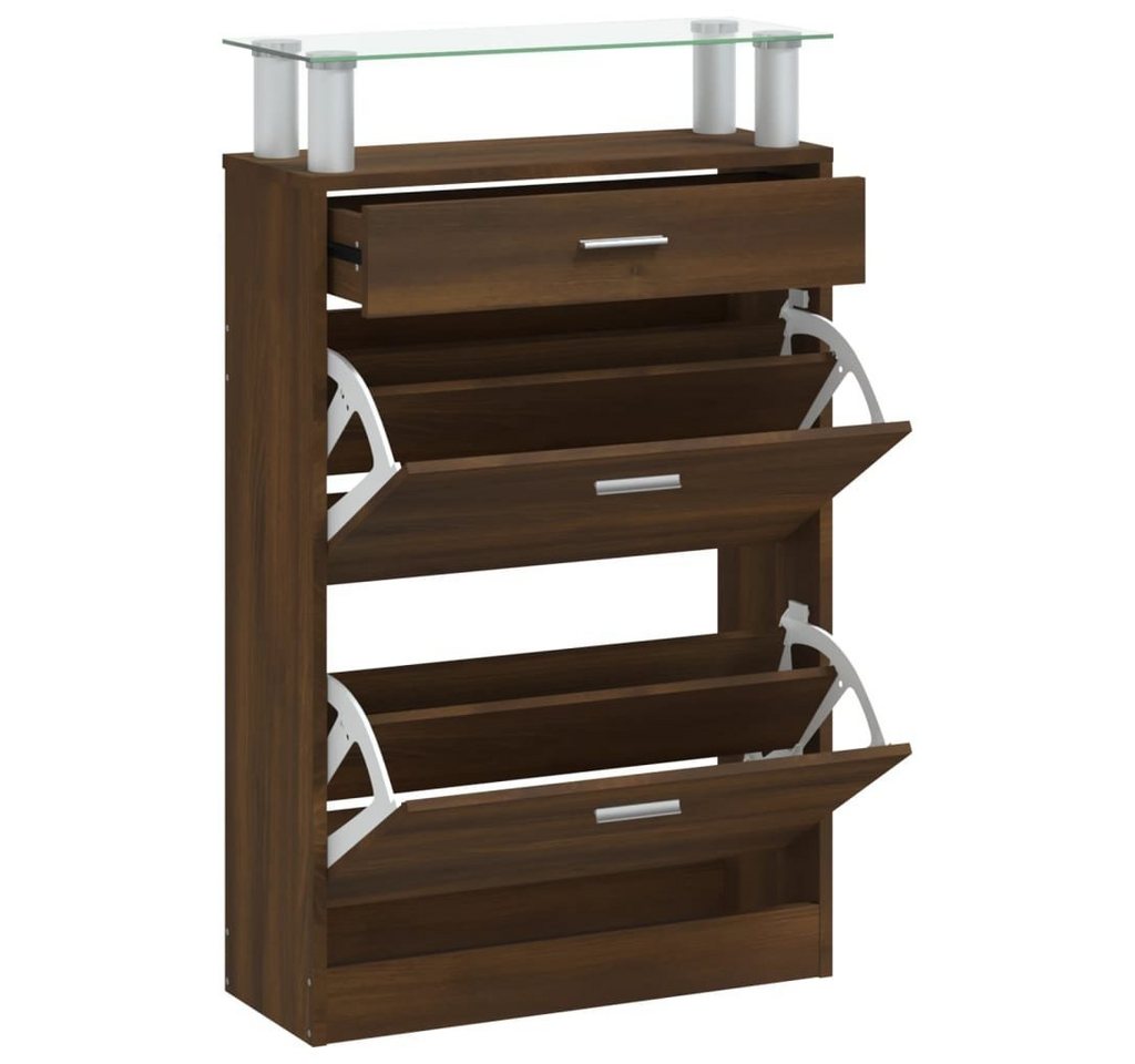 furnicato Schuhregal Schuhschrank Braun Eichen-Optik 63x24x104 cm Holzwerkstoff, 1-tlg. furnicato Schuhregal Schuhschrank Braun Eichen-Optik 63x24x104 cm Holzwerkstoff, 1-tlg. von furnicato