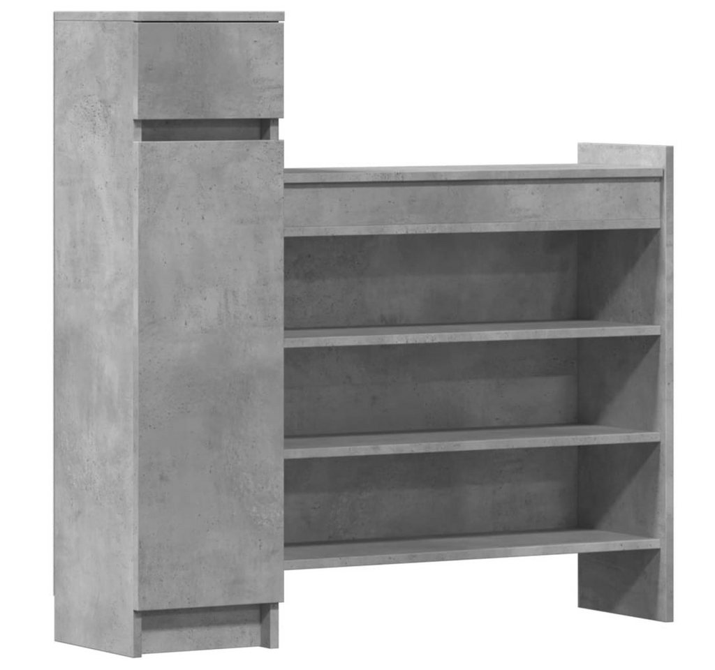 furnicato Schuhschrank Betongrau 100,5x28x100 cm Holzwerkstoff (1-St) von furnicato
