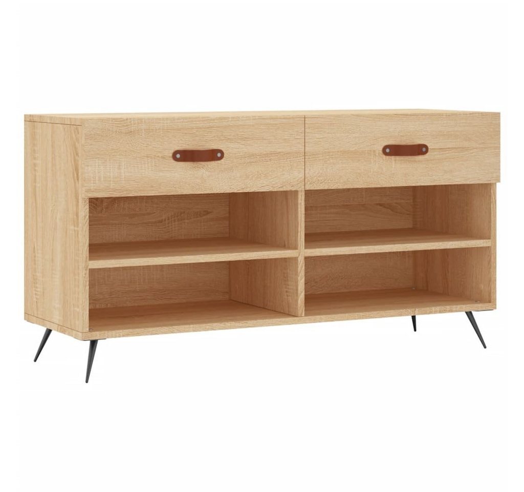 furnicato Schuhschrank Schuhbank Sonoma-Eiche 102x35x55 cm Holzwerkstoff von furnicato