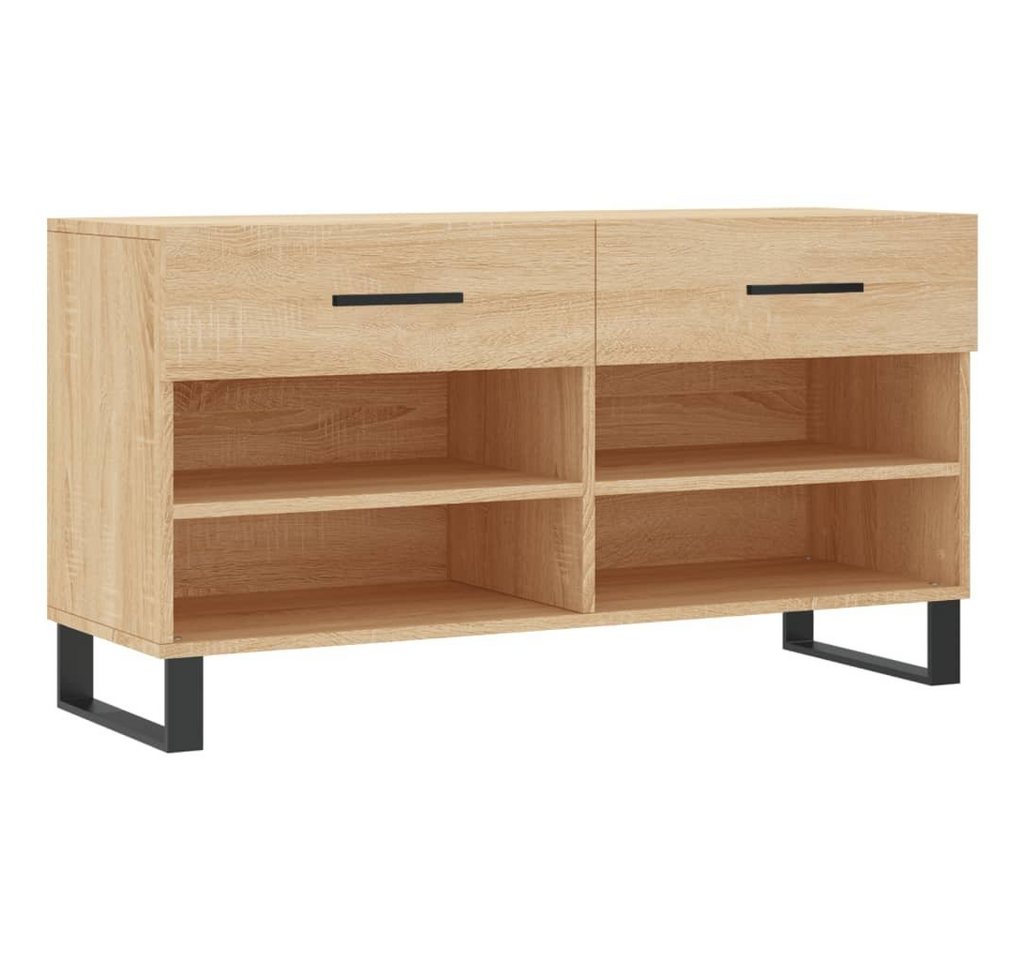 furnicato Schuhschrank Schuhbank Sonoma-Eiche 102x35x55 cm Holzwerkstoff von furnicato