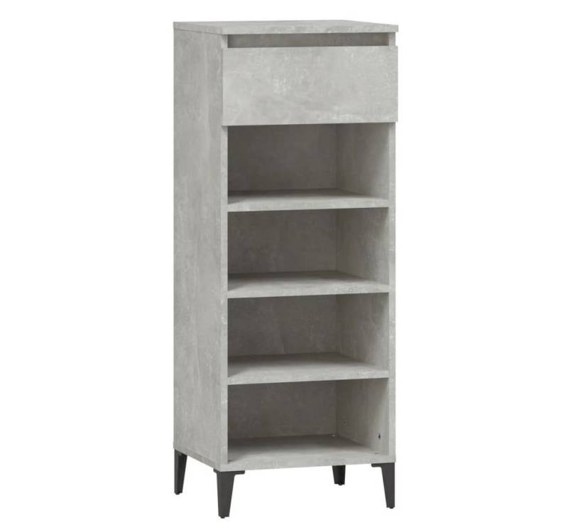 furnicato Schuhregal Betongrau 40x36x105 cm Holzwerkstoff, 1-tlg. von furnicato