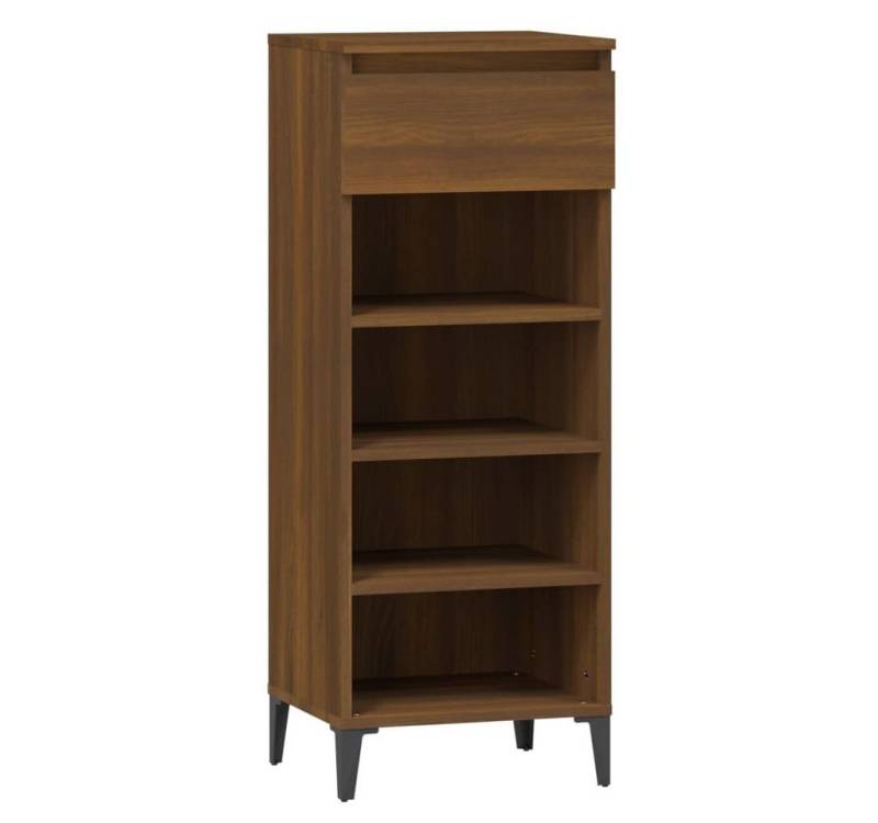 furnicato Schuhregal Braun Eichen-Optik 40x36x105 cm Holzwerkstoff, 1-tlg. von furnicato