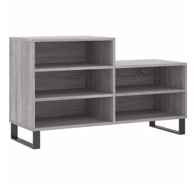 furnicato Schuhschrank Schuhregal Grau Sonoma 102x36x60 cm Holzwerkstoff (1-St) von furnicato