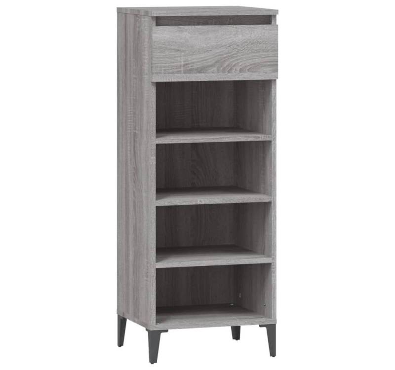 furnicato Schuhregal Grau Sonoma 40x36x105 cm Holzwerkstoff, 1-tlg. von furnicato