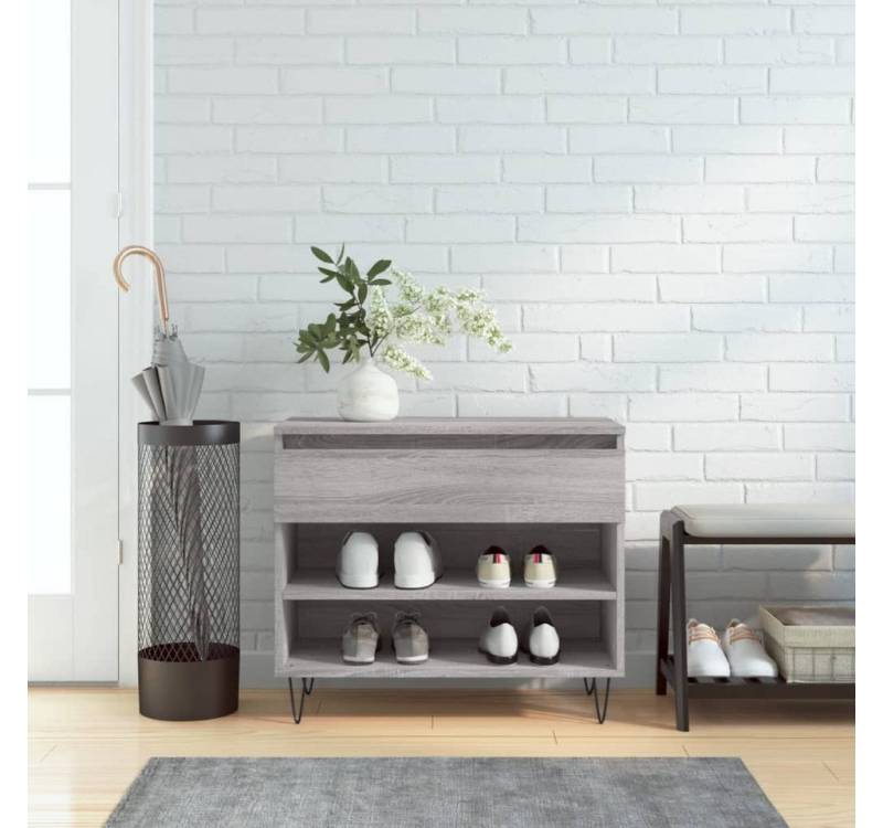 furnicato Schuhschrank Schuhregal Grau Sonoma 70x36x60 cm Holzwerkstoff (1-St) von furnicato