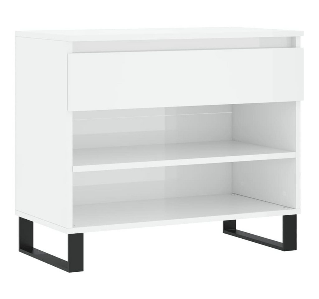 furnicato Schuhschrank Schuhregal Hochglanz-Weiß 70x36x60 cm Holzwerkstoff (1-St) von furnicato