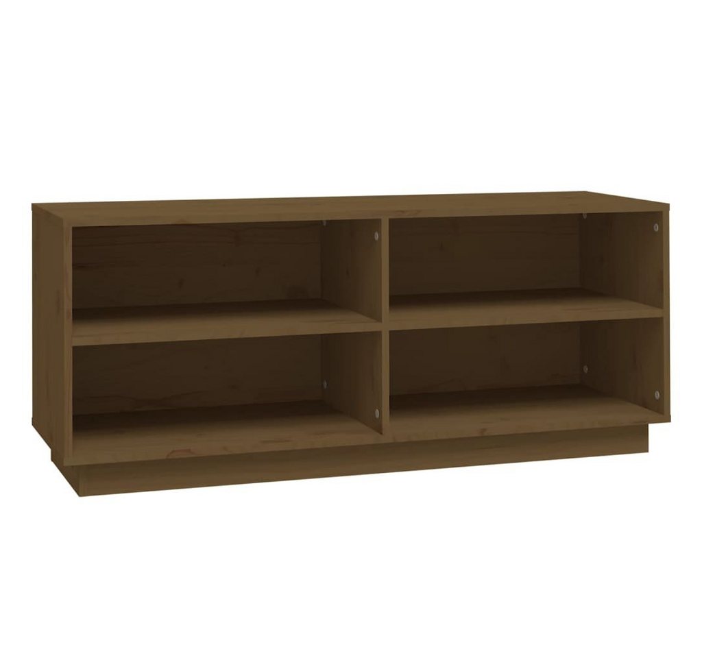 furnicato Schuhschrank Schuhregal Honigbraun 110x34x45 cm Massivholz Kiefer (1-St) von furnicato