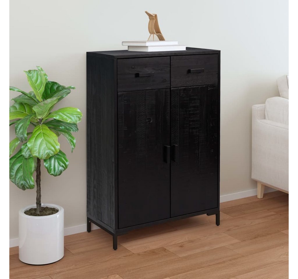 furnicato Schuhschrank Schwarz 75x40x110 cm Massivholz Kiefer (1-St) furnicato Schuhschrank Schwarz 75x40x110 cm Massivholz Kiefer (1-St) von furnicato