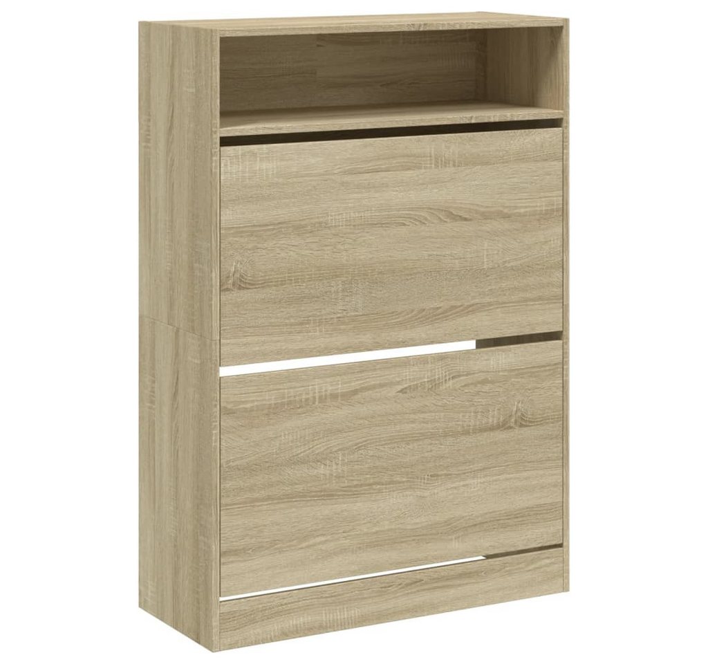furnicato Schuhschrank mit 2 Klappen Sonoma-Eiche 80x34x116 cm (1-St) von furnicato