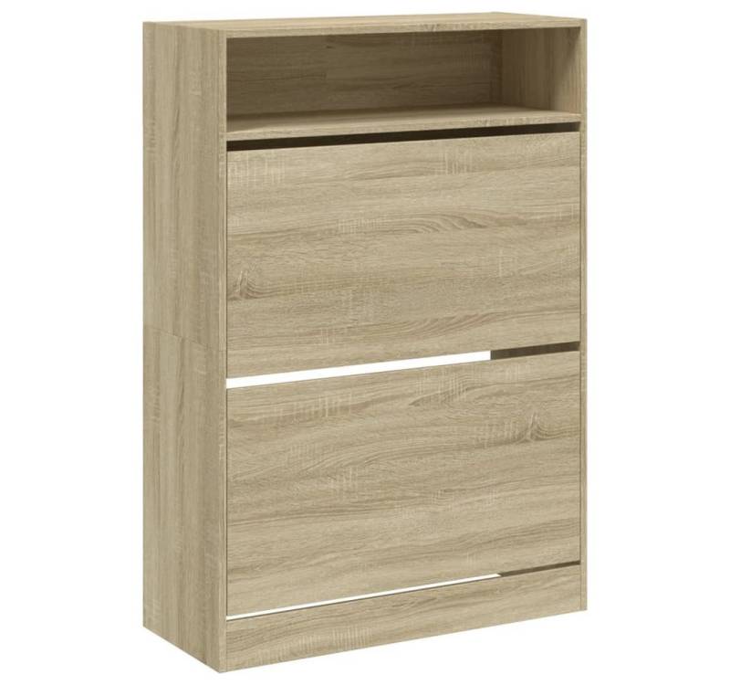 furnicato Schuhregal Schuhschrank mit 2 Klappen Sonoma-Eiche 80x34x116 cm, 1-tlg. von furnicato