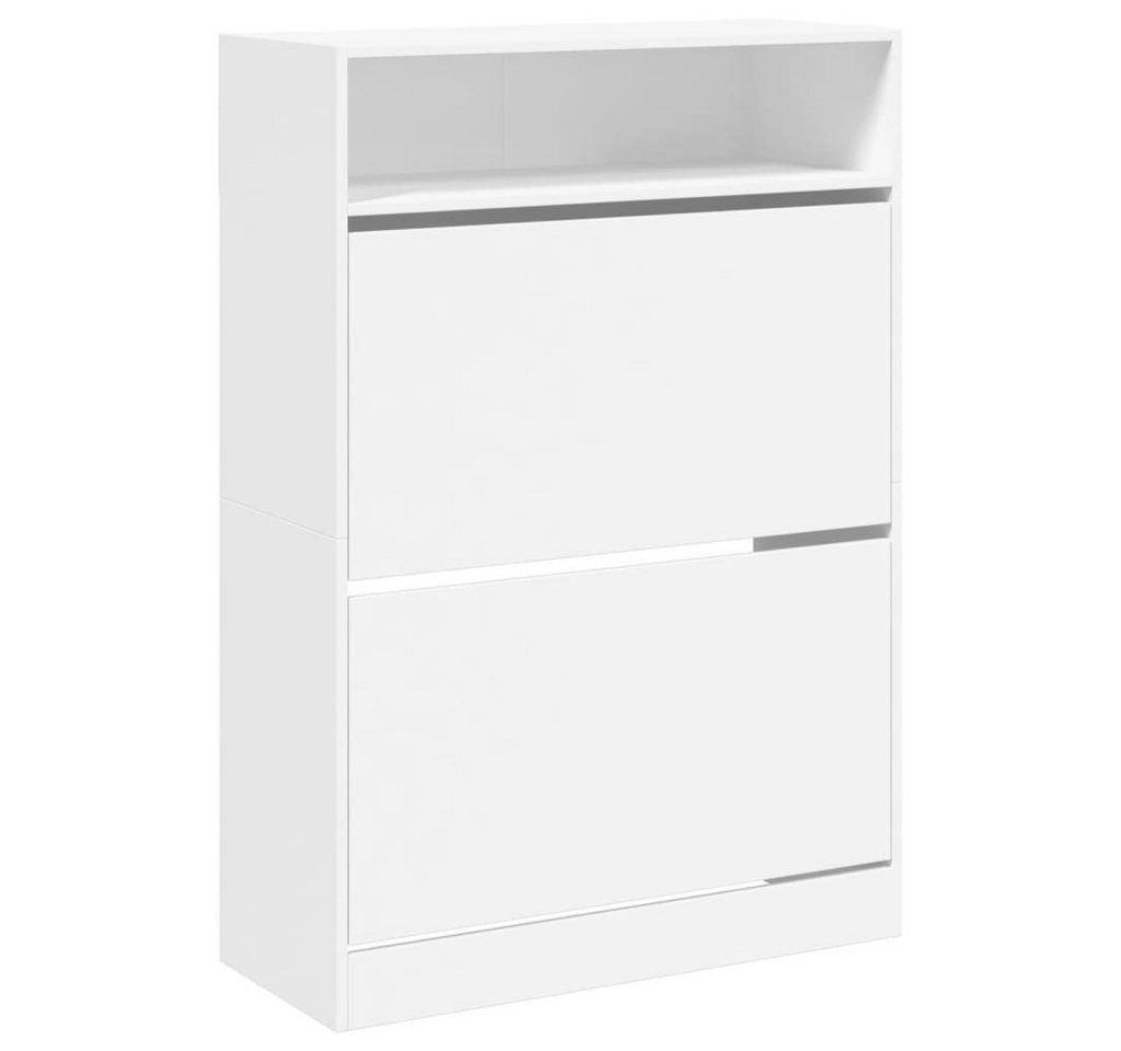 furnicato Schuhschrank mit 2 Klappen Weiß 80x34x116 cm (1-St) von furnicato