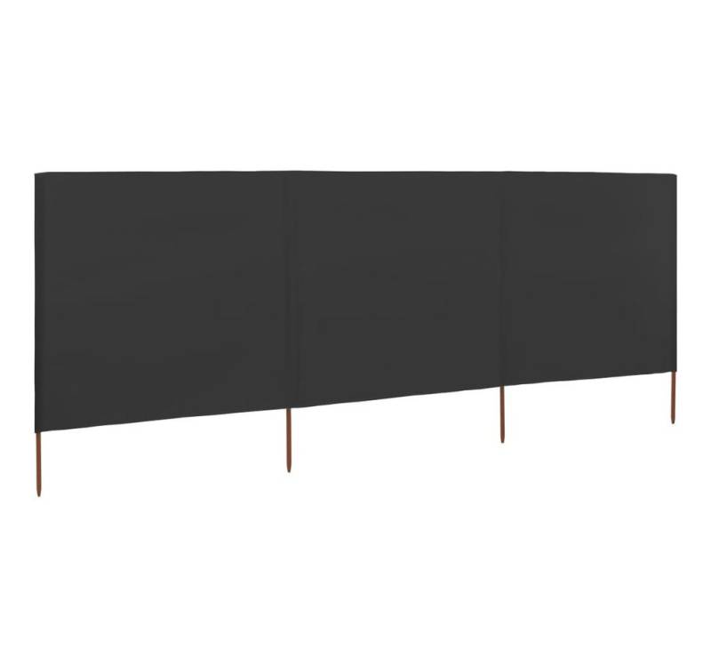 furnicato Seitenmarkise 3-teiliges Windschutzgewebe 400 x 120 cm Anthrazit (1-St) von furnicato