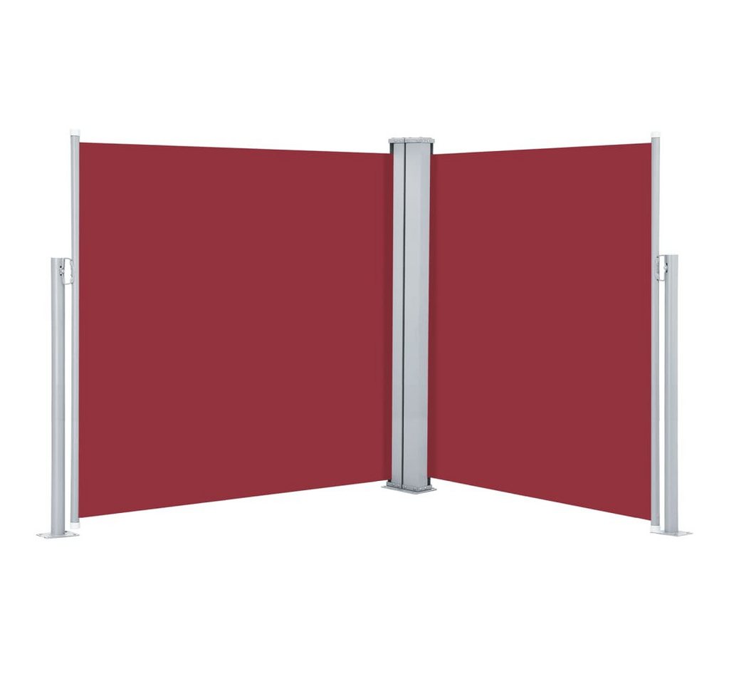 furnicato Seitenmarkise Ausziehbar Rot 140x600 cm (1-St) von furnicato