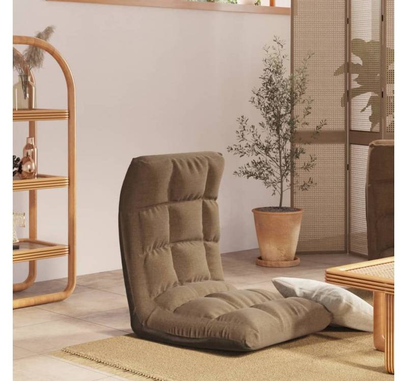 furnicato Sessel Bodenstuhl Faltbar Taupe Stoff (1-St) von furnicato