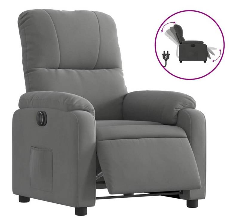 furnicato Sessel Relaxsessel Elektrisch Dunkelgrau Mikrofasergewebe (1-St) von furnicato