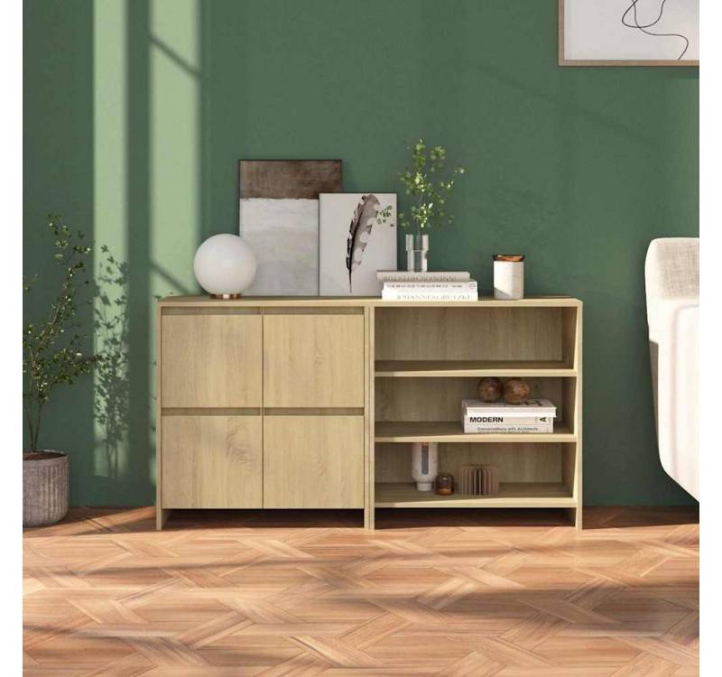 furnicato Sideboard 2-tlg. Sonoma-Eiche Holzwerkstoff (1 St) von furnicato