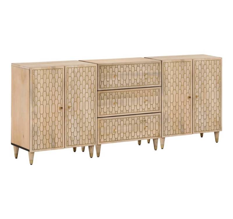 furnicato Sideboard Beistellschränke 3 Stk. 60x33x75 cm Massivholz (3 St) von furnicato