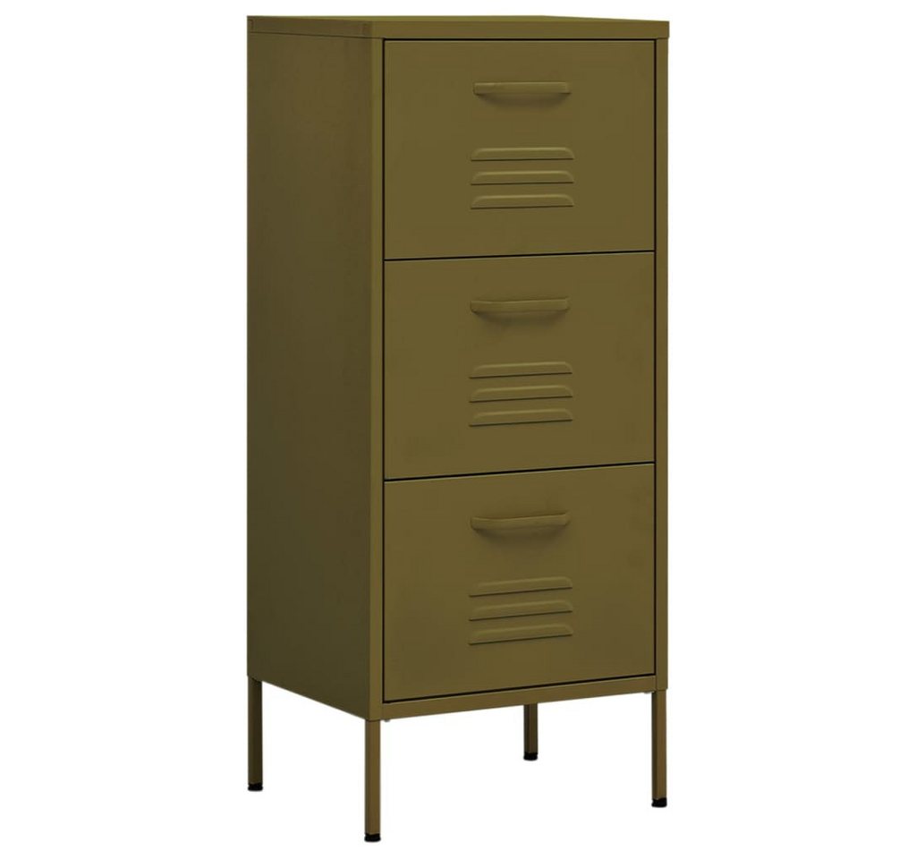 furnicato Sideboard Beistellschrank Olivgrün 42,5x35x101,5 cm Stahl (1 St) von furnicato