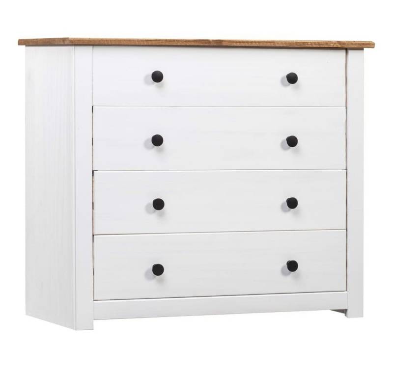 furnicato Sideboard Beistellschrank Weiß 80x40x73 cm Panama-Kiefer von furnicato