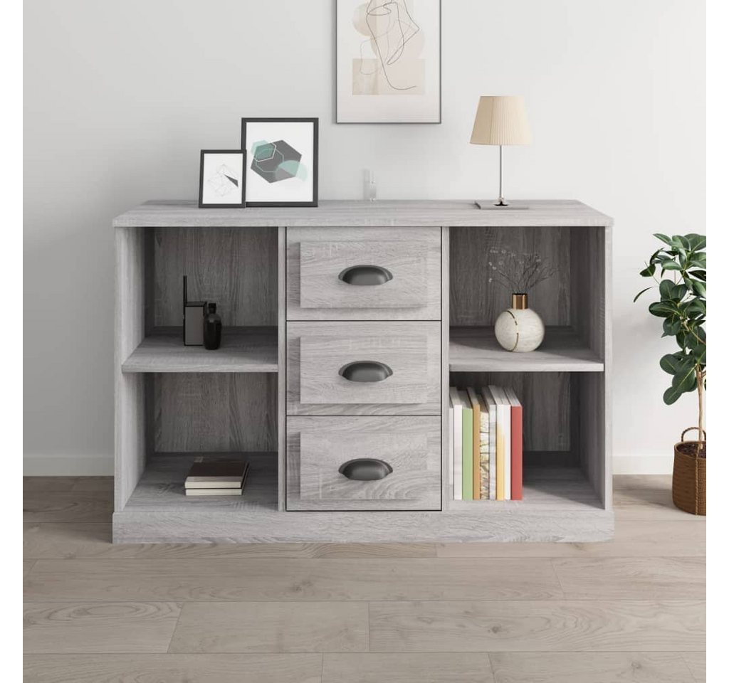 furnicato Sideboard Grau Sonoma 104,5x35,5x67,5 cm Holzwerkstoff von furnicato