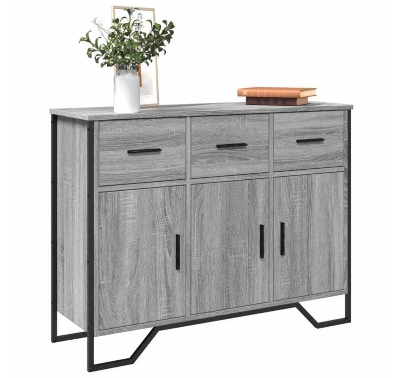 furnicato Sideboard Grau Sonoma 97x32,5x74,5 cm Holzwerkstoff (1 St) von furnicato
