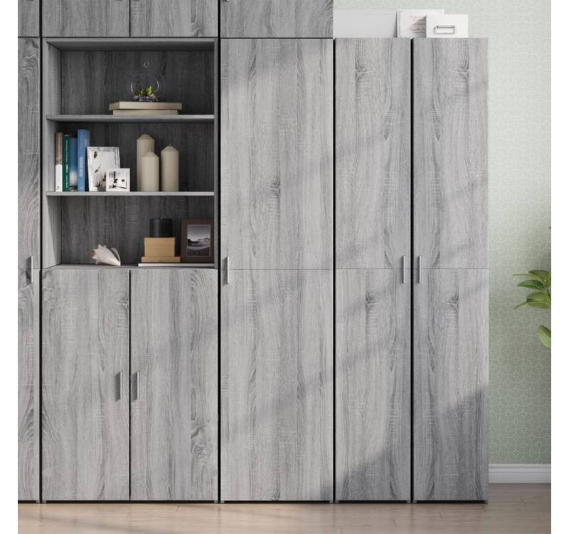 furnicato Sideboard Highboard Grau Sonoma 45x42,5x185 cm Holzwerkstoff (1 St) von furnicato
