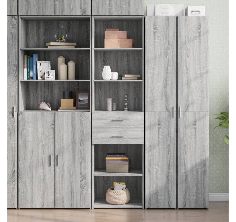 furnicato Sideboard Highboard Grau Sonoma 50x42,5x185 cm Holzwerkstoff (1 St) von furnicato