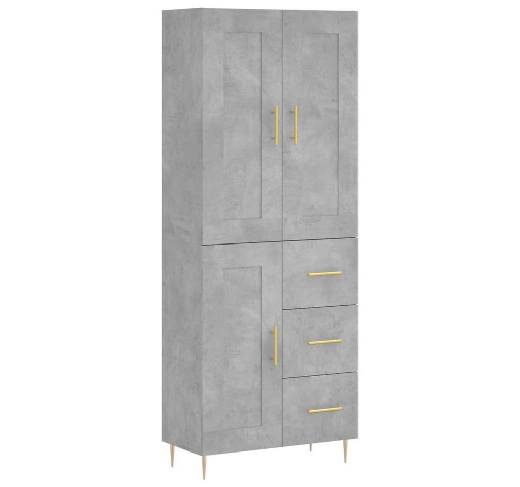 furnicato Sideboard Highboard Betongrau 69,5x34x180 cm Holzwerkstoff (1 St) von furnicato